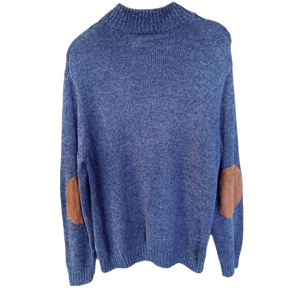 CHAPS MEN BLUE PULLOVER SWEATER - Picture 3 of 7